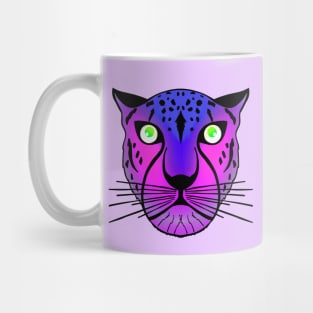 Neon Pink and Blue Purple Leopard Mug